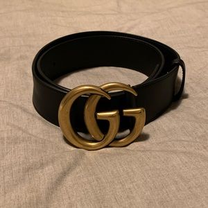 GUCCI DOUBLE G LEATHER BELT